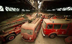 The Cemetery Of Fire Trucks At Saint Barbe