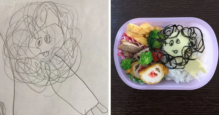 Japanese Dad Takes His Daughter's Drawings And Turns Them Into Adorable Meals