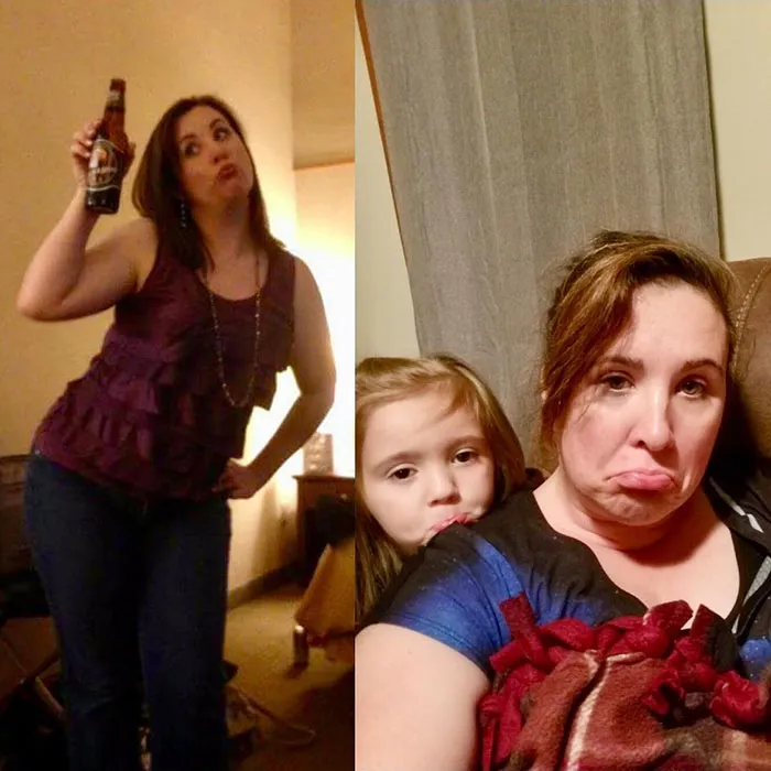 Got Toddlered: Parents Share Photos Of Them Before And After Having Kids, And The Difference Is Hilarious