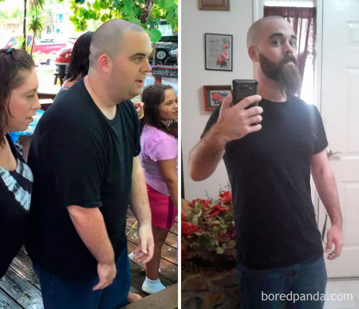 Step 1) Grow Beard. Step 2) Lose 102 Lbs