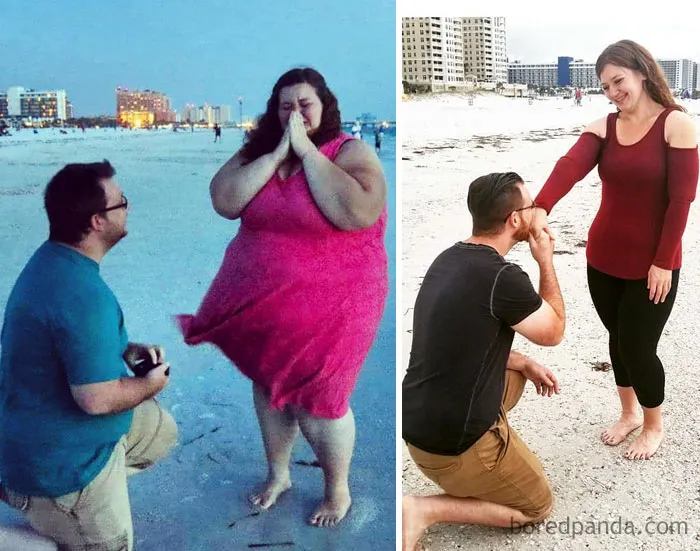 Me trata igual cuando pesaba 220 kilos que ahora que peso 82. El amor no tiene tamaño o límite de peso