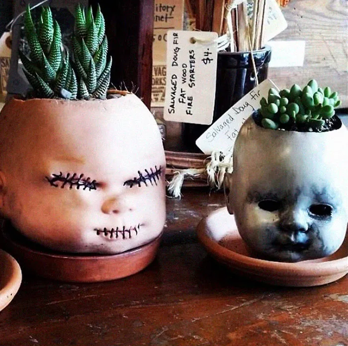 145 People Who Turned Old Dolls Into Planters And Scared The Hell Out Of Their Neighbors