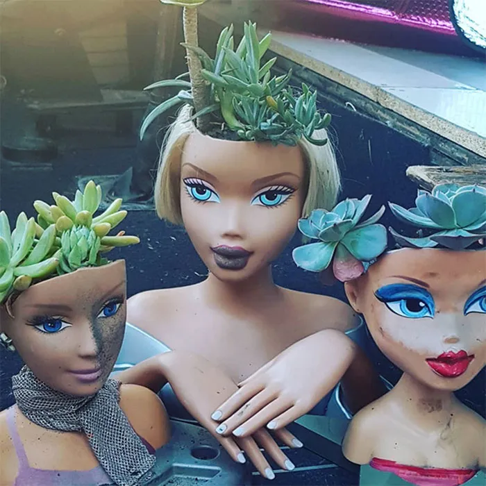 145 People Who Turned Old Dolls Into Planters And Scared The Hell Out Of Their Neighbors