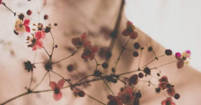 Hiding Behind The Flowers