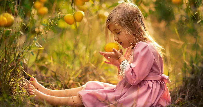 I Decided To Take Pictures Of Children With Fruits To Connect Them With Nature