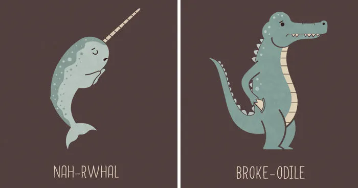 I Drew A Collection Of Spirit Animals That I Can Relate To