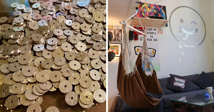 I Had +1,000 Coins Lying Around - So I Decided To Make Some Positive Wall Art With Them!