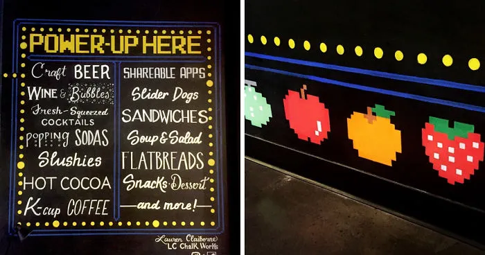 I Created This Pac-Man Themed Chalkboard