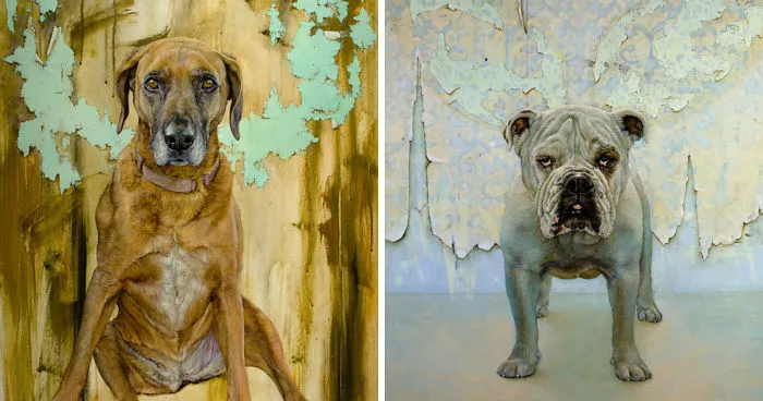 Whimsical Paintings Of Dogs With Wings