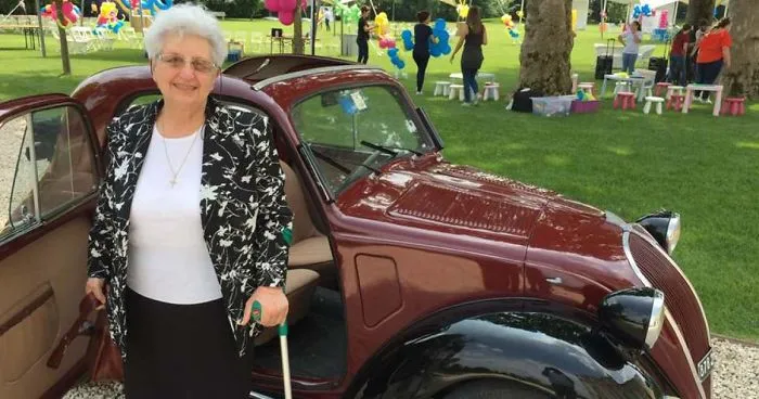 My 83 Years Old Mother Found Her First Car To Come To Family Day In The Office, Her Reaction Was Priceless