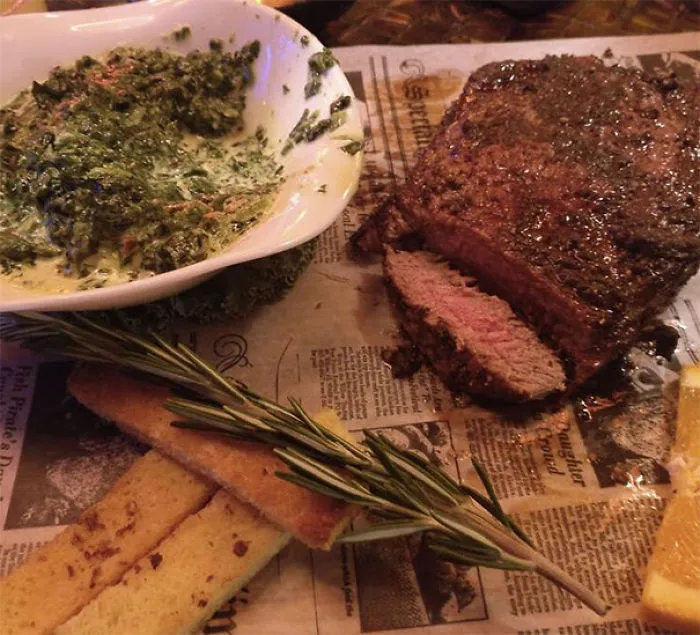 Steak With A Serving Of Tasty Newspaper Ink