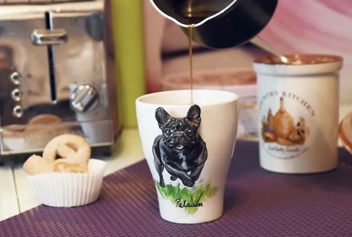 I Create 3D Sculptures Of People's Pets On Mugs Completely By Hand