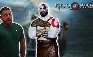 Bodybuilder Body Painted As God Of War