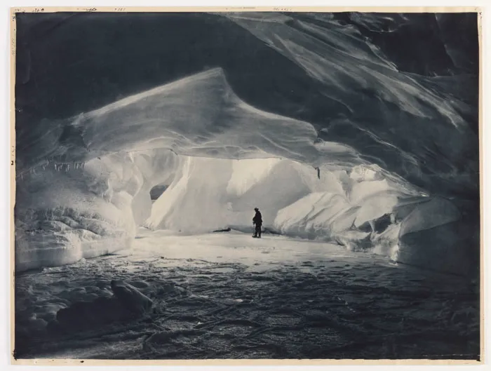 Cavern Carved By The Sea In An Ice Wall Near Commonwealth Bay