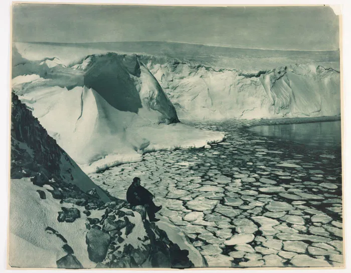 F. Bickerton Looking Out Over Seas Near Commonwealth Bay
