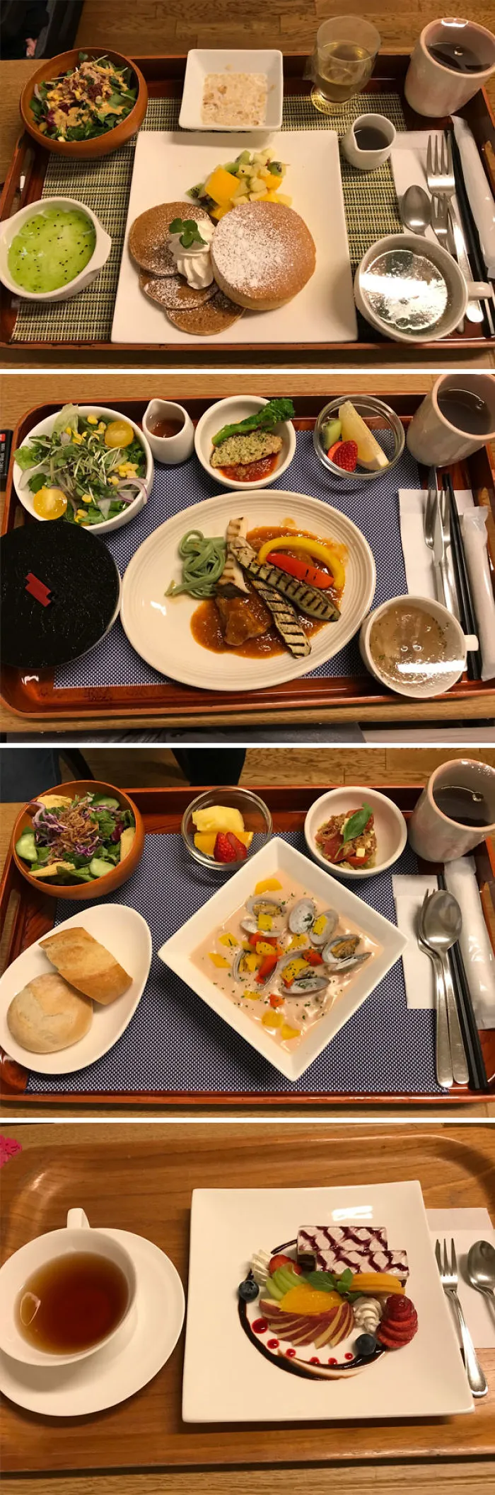 Hace poco di a luz en Japón y esta es alguna de la comida que me dieron en el hospital