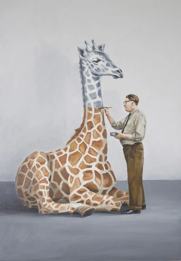 Artist Illustrates Human Behavior Jumping Across Different Mediums