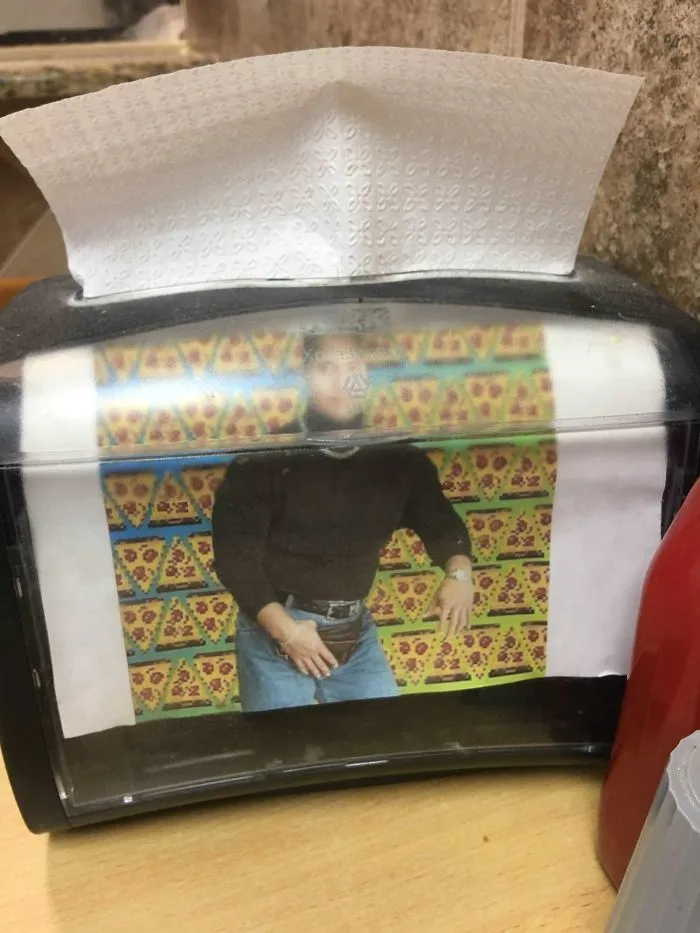 These Napkin Holders At My Local Pizzeria