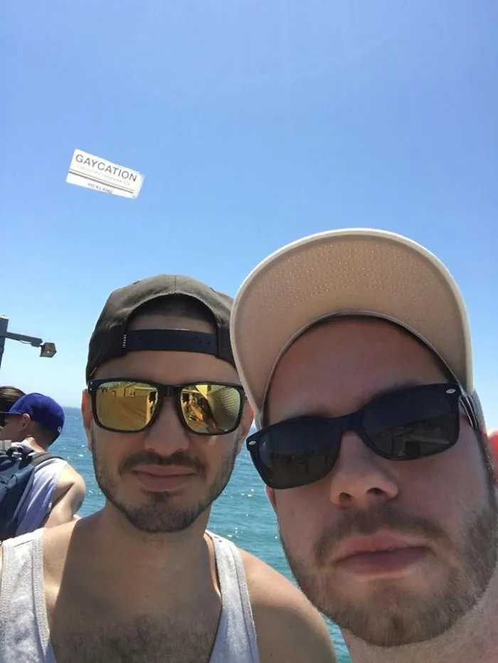 On Vacation In California With My Best Friend And Took A Picture With Perfect Timing