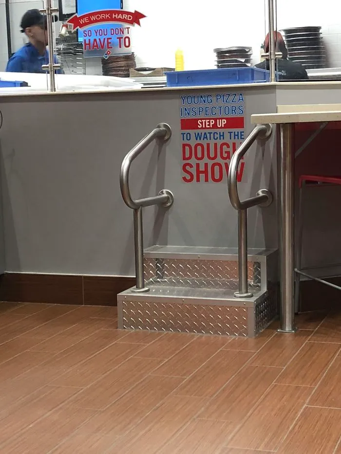 This Dominos Has A Step So Kids Can Watch Pizza Being Made