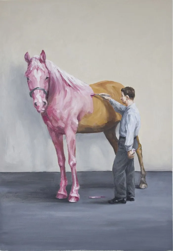 Artist Illustrates Human Behavior Jumping Across Different Mediums