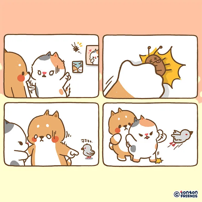 We Create Comics Of Sweet Dog And Tsundere Cat Couple Story (11 Pics)