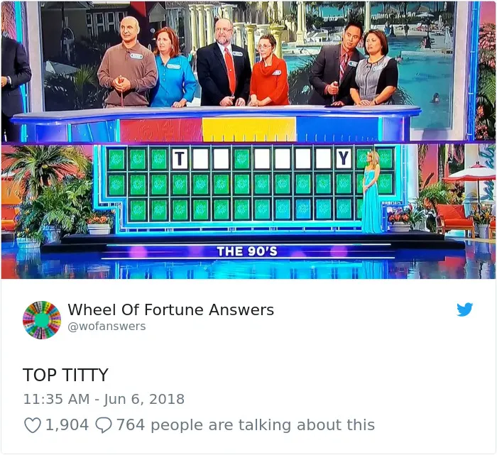 Someone Is Tweeting Hilariously Wrong "Wheel Of Fortune" Answers, And We Can't Get Enough