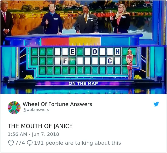 Someone Is Tweeting Hilariously Wrong "Wheel Of Fortune" Answers, And We Can't Get Enough