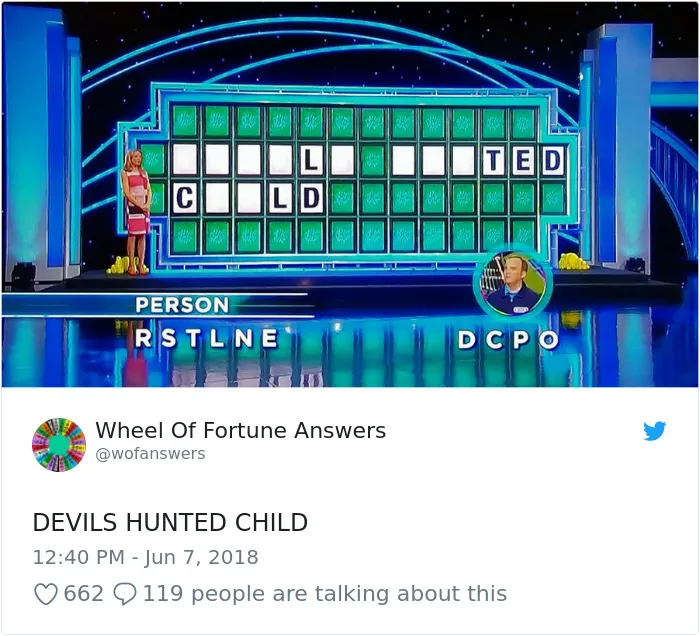 Someone Is Tweeting Hilariously Wrong "Wheel Of Fortune" Answers, And We Can't Get Enough