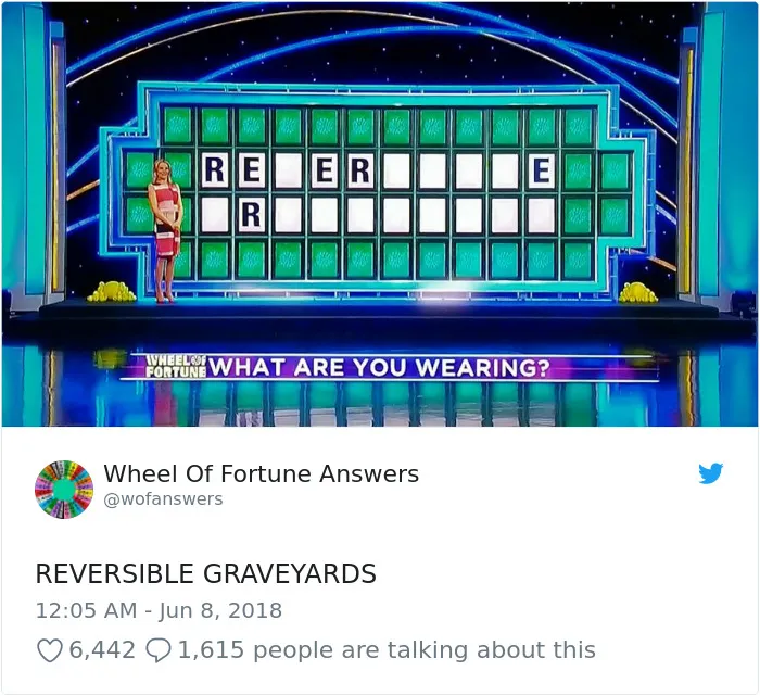 Someone Is Tweeting Hilariously Wrong "Wheel Of Fortune" Answers, And We Can't Get Enough