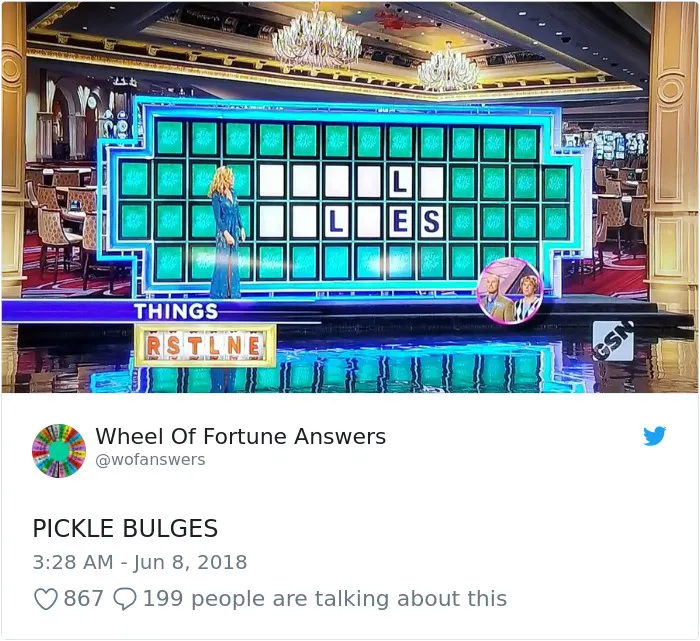 Someone Is Tweeting Hilariously Wrong "Wheel Of Fortune" Answers, And We Can't Get Enough