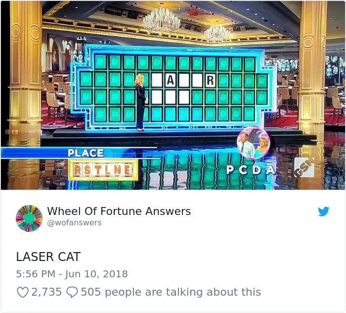 Someone Is Tweeting Hilariously Wrong "Wheel Of Fortune" Answers, And We Can't Get Enough