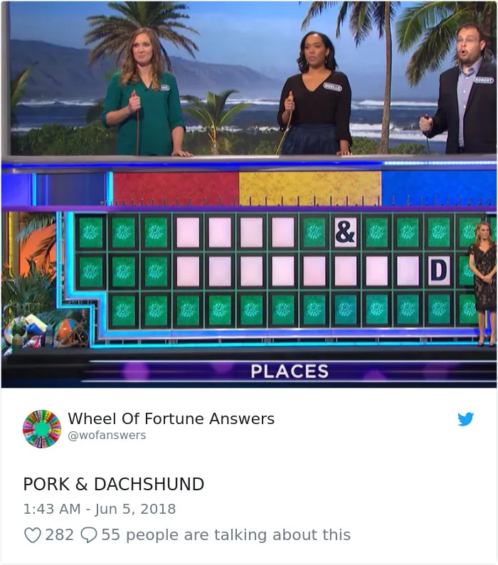 Someone Is Tweeting Hilariously Wrong "Wheel Of Fortune" Answers, And We Can't Get Enough