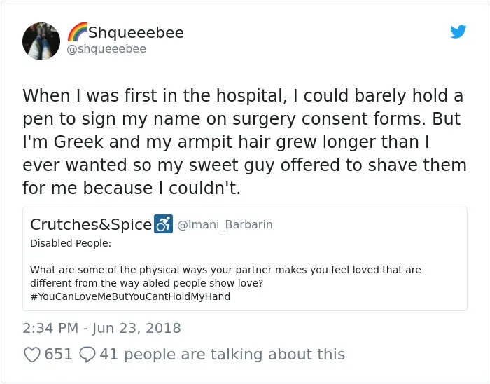 Disabled People Are Sharing The Most Adorable Ways Their Partners Show Them Love And It Will Warm Your Heart