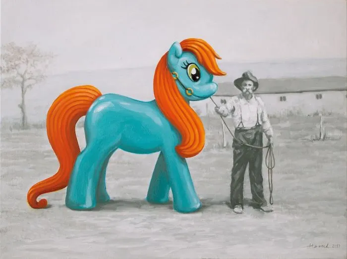 Artist Illustrates Human Behavior Jumping Across Different Mediums