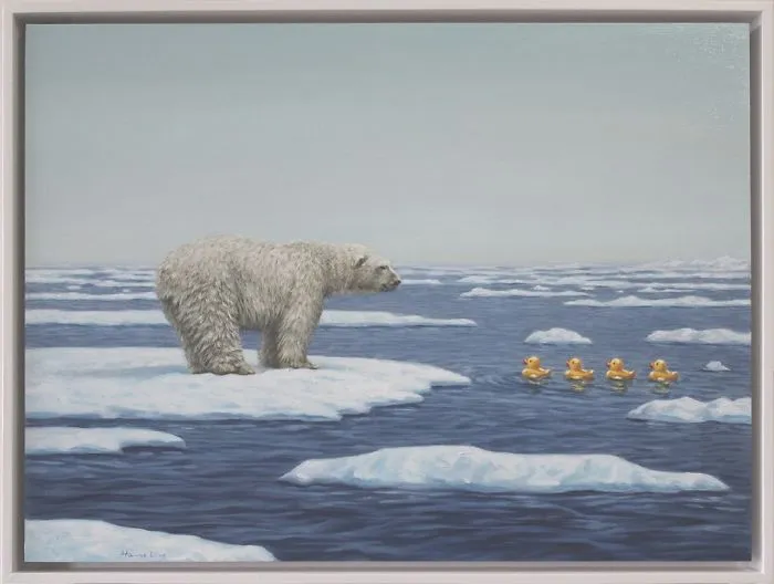Artist Illustrates Human Behavior Jumping Across Different Mediums