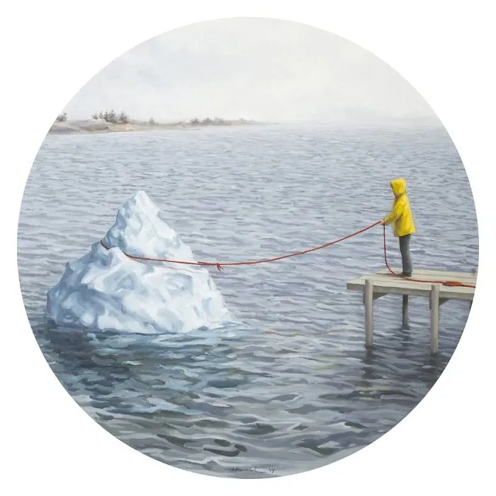 Artist Illustrates Human Behavior Jumping Across Different Mediums