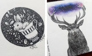 I Create Miniature Drawings Out Of Thousands Of Ink Dots (29 Pics)