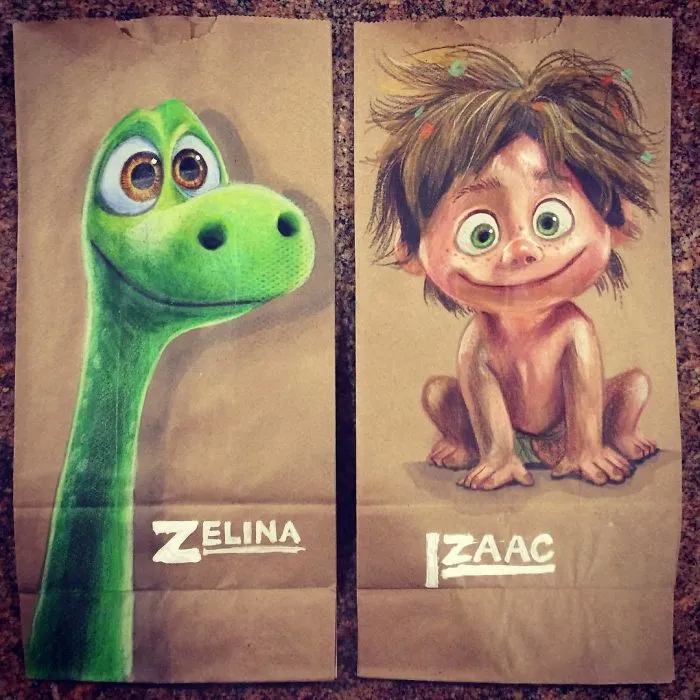 This Dad Started Drawing On His Kids' Lunch Bags 5 Years Ago And Even Obama Loved Them
