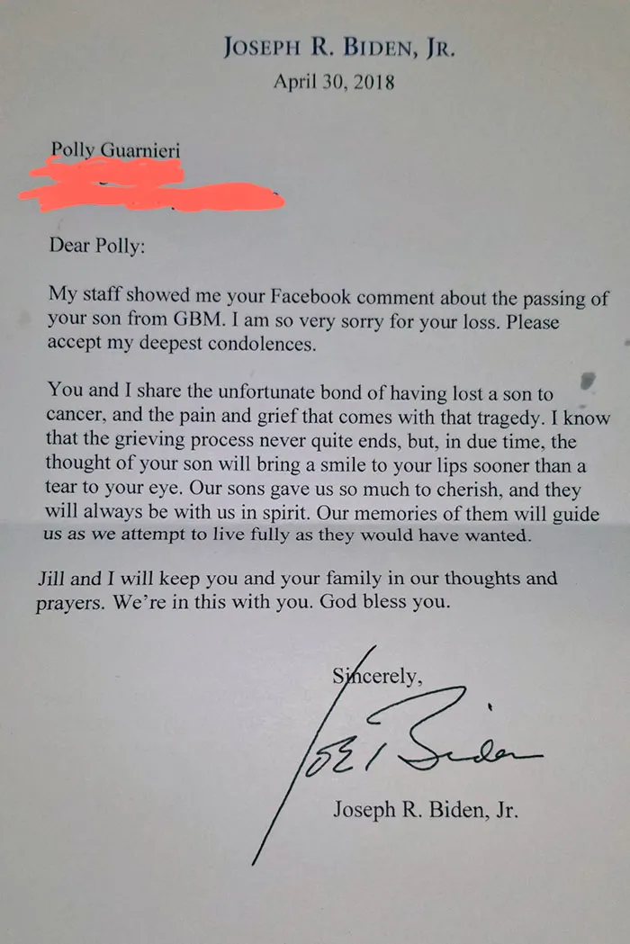 My Mom Received A Letter From Former Vice President Joe Biden
