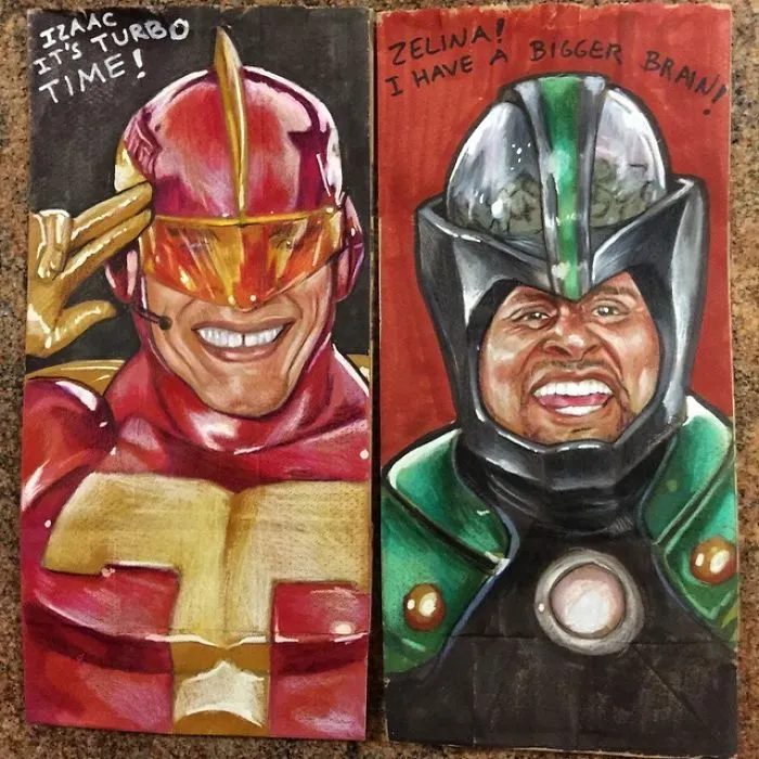 This Dad Started Drawing On His Kids' Lunch Bags 5 Years Ago And Even Obama Loved Them