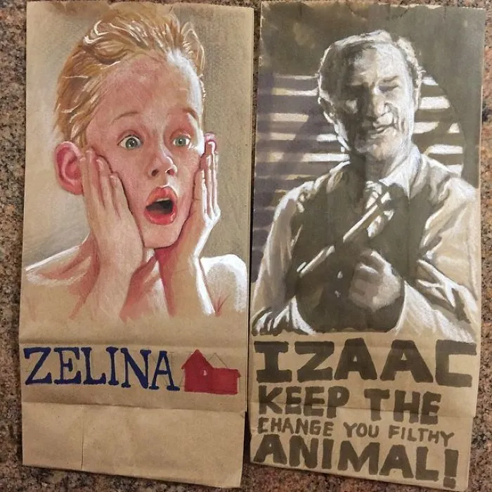 This Dad Started Drawing On His Kids' Lunch Bags 5 Years Ago And Even Obama Loved Them