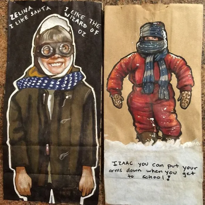 This Dad Started Drawing On His Kids' Lunch Bags 5 Years Ago And Even Obama Loved Them
