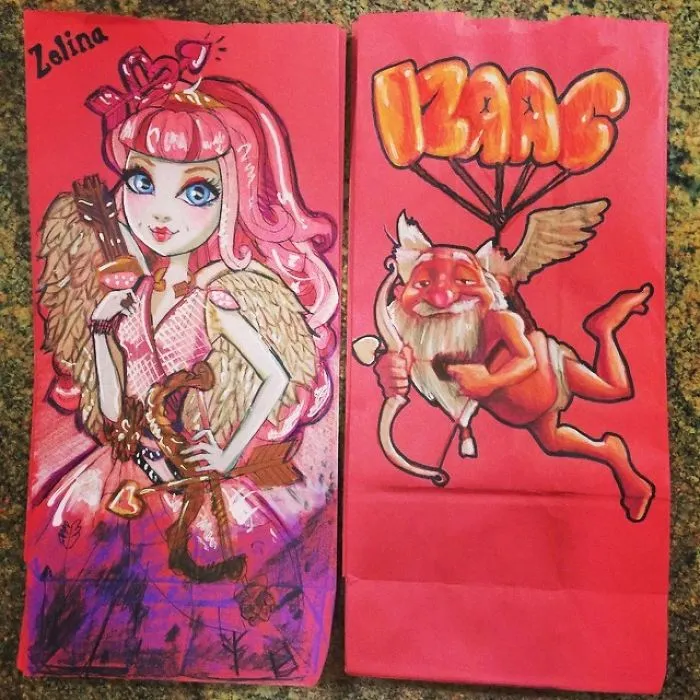 This Dad Started Drawing On His Kids' Lunch Bags 5 Years Ago And Even Obama Loved Them