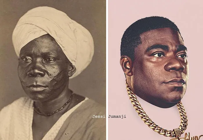 Artist Reunites Black Celebrities With Their "African Counterparts" From The Past
