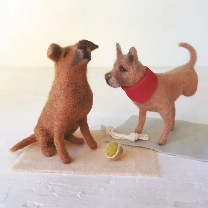 Artist Creates Adorable Puppies From Wool, And They Look So Real