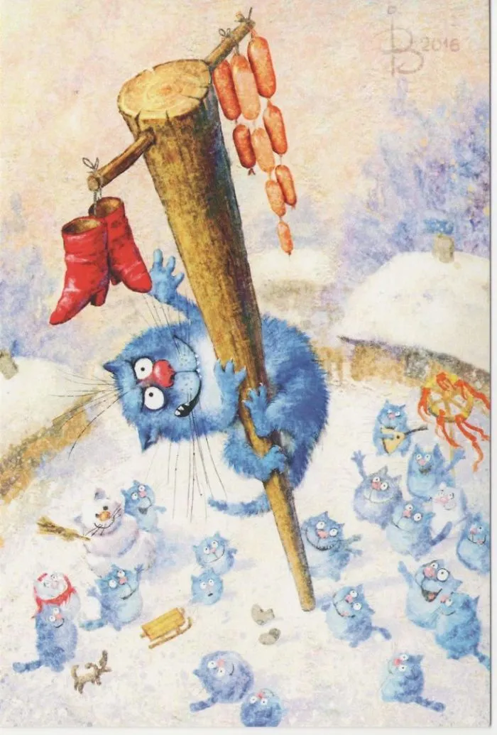 Artist Draws Lovely Blue Cats And The Result Is Charming