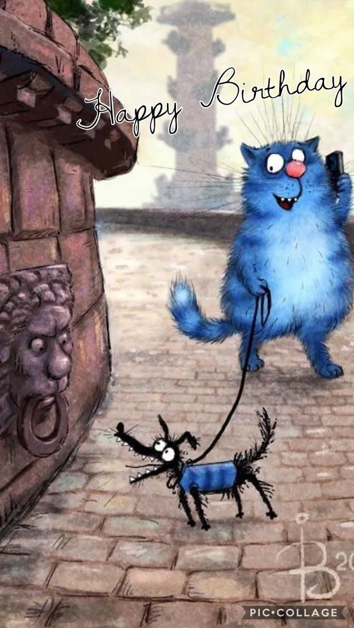 Artist Draws Lovely Blue Cats And The Result Is Charming