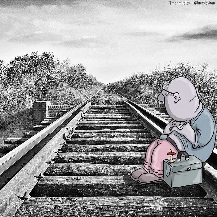 Artist "Invades" Strangers' Photos On Instagram By Adding His Hilarious Illustrations