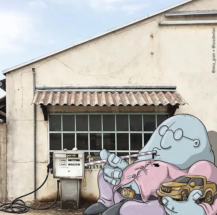 Artist "Invades" Strangers' Photos On Instagram By Adding His Hilarious Illustrations